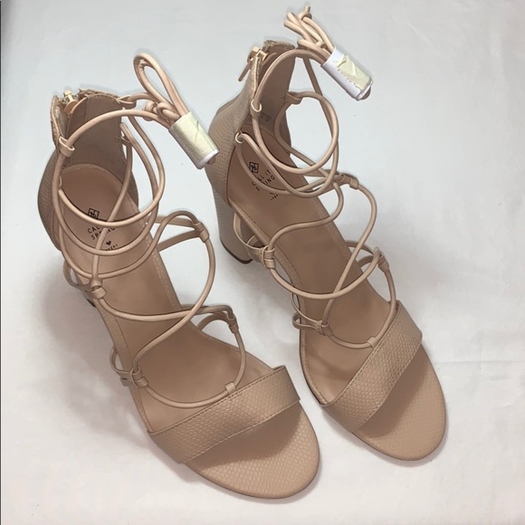 LAST ONE AVAILABLE!! New Women's Strappy Ankle Open Toe Heeled Sandals Size 10 - Picture 4 of 13